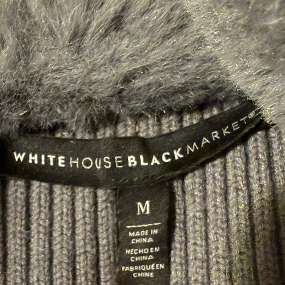 White House Black Market Gray Faux Fur Vest - Picture 5 of 5